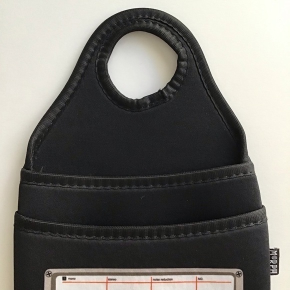 Vintage Cassette Music Neoprene Case Hanger Pocket Ear Buds Car Phone Tech Cords - Picture 5 of 16